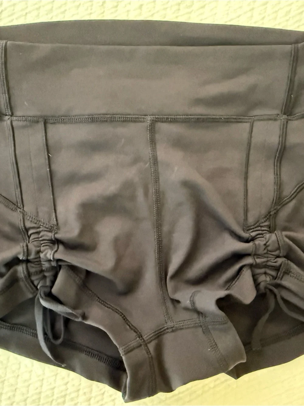 EUC Lululemon athletica Black Athletic Shorts with Side Cinch